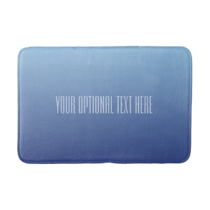 Bleu dégradé tapis de bain de texte personnalisé