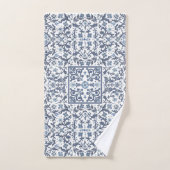 Bleu Denim Floral (Serviette à main)