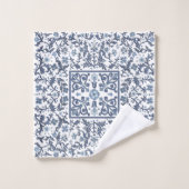 Bleu Denim Floral (Gant de toilette)