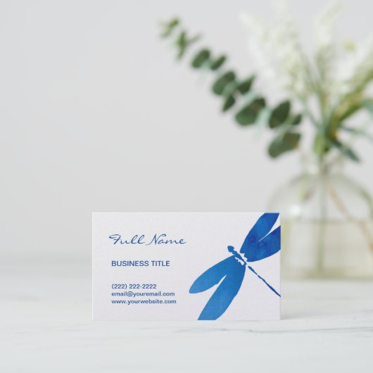 Bleu des cartes de visite | de libellule (Debout devant)