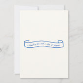 Bleu dessiné ensemble Champgane Faire-part de mari (Dos)