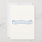 Bleu dessiné ensemble Faire-part de mariage (Dos)