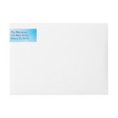 Bleu Deux poissons en moins dans la mer Étiquette  (Devant)