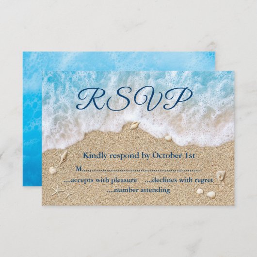 Bleu Deux poissons en moins dans la mer RSVP (Devant / Derrière)