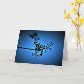 Bleu d'hiver, carte (Fleur jaune)