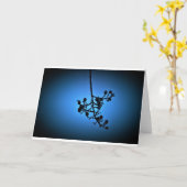 Bleu d'hiver, carte (Fleur jaune)