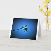 Bleu d'hiver, carte (Fleur jaune)
