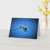 Bleu d'hiver, carte (Fleur jaune)