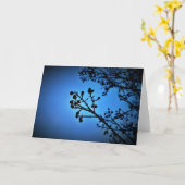 Bleu d'hiver, carte (Fleur jaune)