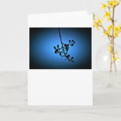 Bleu d'hiver, carte (Fleur jaune)