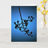 Bleu d'hiver, carte (Fleur jaune)