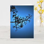 Bleu d'hiver, carte (Fleur jaune)