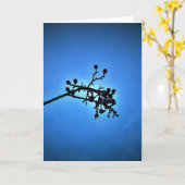 Bleu d'hiver, carte (Fleur jaune)