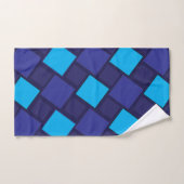 Bleu Diamant Géométrique (Serviette à main)