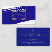 Bleu d'indigo et carte de traçages d'or (Devant / Derrière)