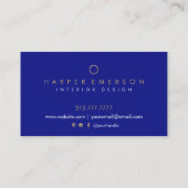 Bleu d'indigo et carte de traçages d'or (Dos)