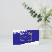 Bleu d'indigo et carte de traçages d'or (Debout devant)