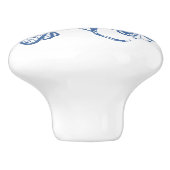 Bleu d'indigo fait sur commande sur le bouton (Côté)