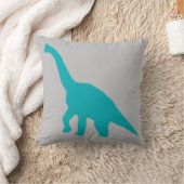 Bleu Dinosaur coussin clair gris (Couverture)