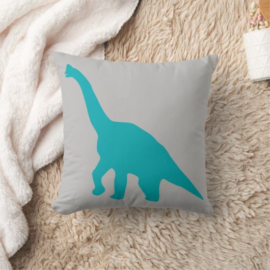 Bleu Dinosaur coussin clair gris (Couverture)