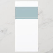 Bleu d'oeuf de canard Menu Mariage moderne (Dos)