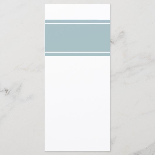 Bleu d'oeuf de canard Menu Mariage moderne (Dos)