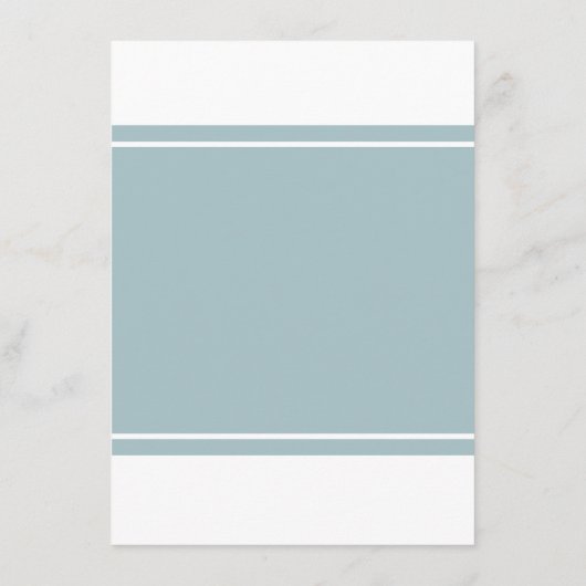 Bleu d'oeuf de canard Menu Mariage moderne (Dos)