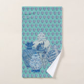 Bleu d'oeuf et jarres blanches de gingembre de Rob (Serviette à main)