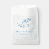 Bleu Dolphin mariage Favoriser les sacs (Devant)