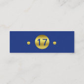 Bleu d'or d'insertion de dernière année de carte (Dos)