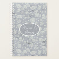 Bleu doux eaux florales Planificateur de journal