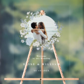 Bleu Doux Fleur Doux Mariage Bienvenue (Neutre)