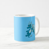 Bleu Dragon Cartoon Café Mug (Devant droit)