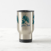 Bleu Dragon Cartoon Travel Mug (Centre)