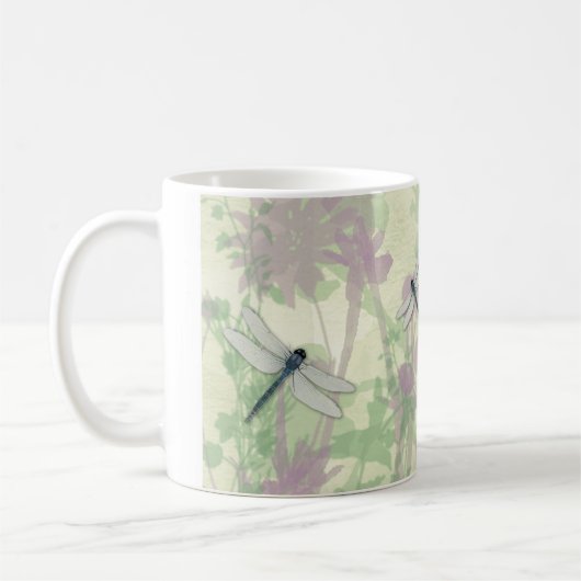 Bleu dragonflies Mug (Gauche)