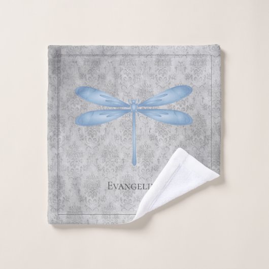 Bleu Dragonfly Damas (Gant de toilette)