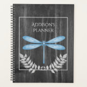 Bleu Dragonfly Russe Planner (Devant)
