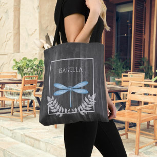Bleu Dragonfly Rustique Sac fourre-tout personnali