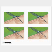 Bleu dragonfly sur un Autocollant (Feuille)