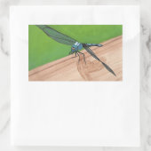Bleu dragonfly sur un Autocollant (Sac)