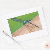 Bleu dragonfly sur un Autocollant (Enveloppe)