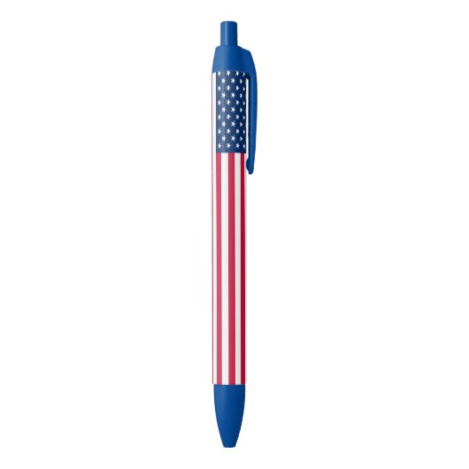Bleu Drapeau américain cadeau stylo (Bas (Vertical))