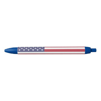 Bleu Drapeau de pays USA stylo à bille rétractable