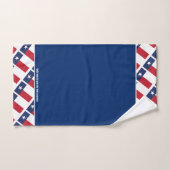 Bleu | DRAPEAU TEXAS avec Ecriture personnalisable (Serviette à main)