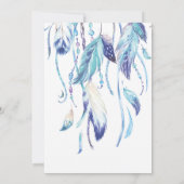 Bleu Dream Catcher Invitation Anniversaire (Dos)