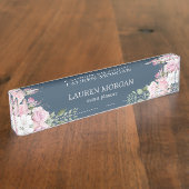 Bleu du jardin rose | Plaque signalitique nom (Taille)