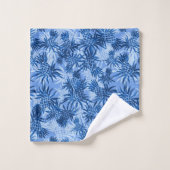 Bleu du même rang tropical hawaïen de Camo (Gant de toilette)