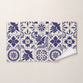Bleu du Nil Décoratif Talavera Traditionnelle Mexi (Serviette à main)