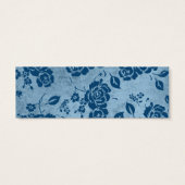 Bleu Duché, Blanc Floral Mariage damassé Favoriser (Dos)