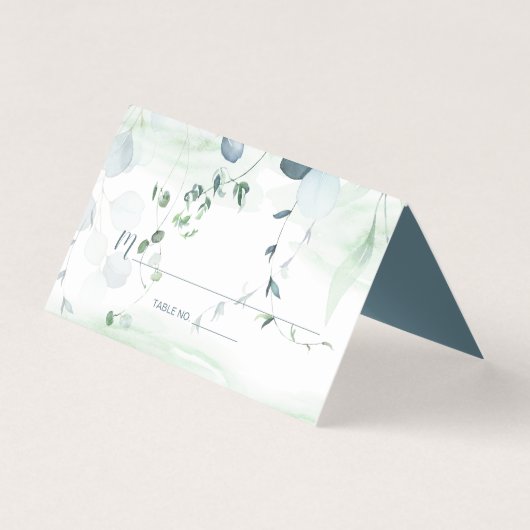 Bleu Duché et vert Sage Eucalyptus Botanique (Front)